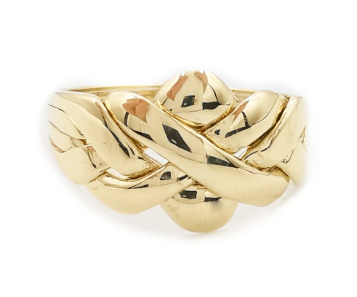 14k Gold Puzzle Ring 4-band